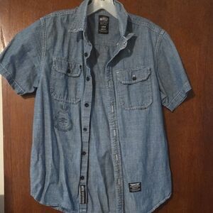 Blue Denim Men's Shirt Nhiz